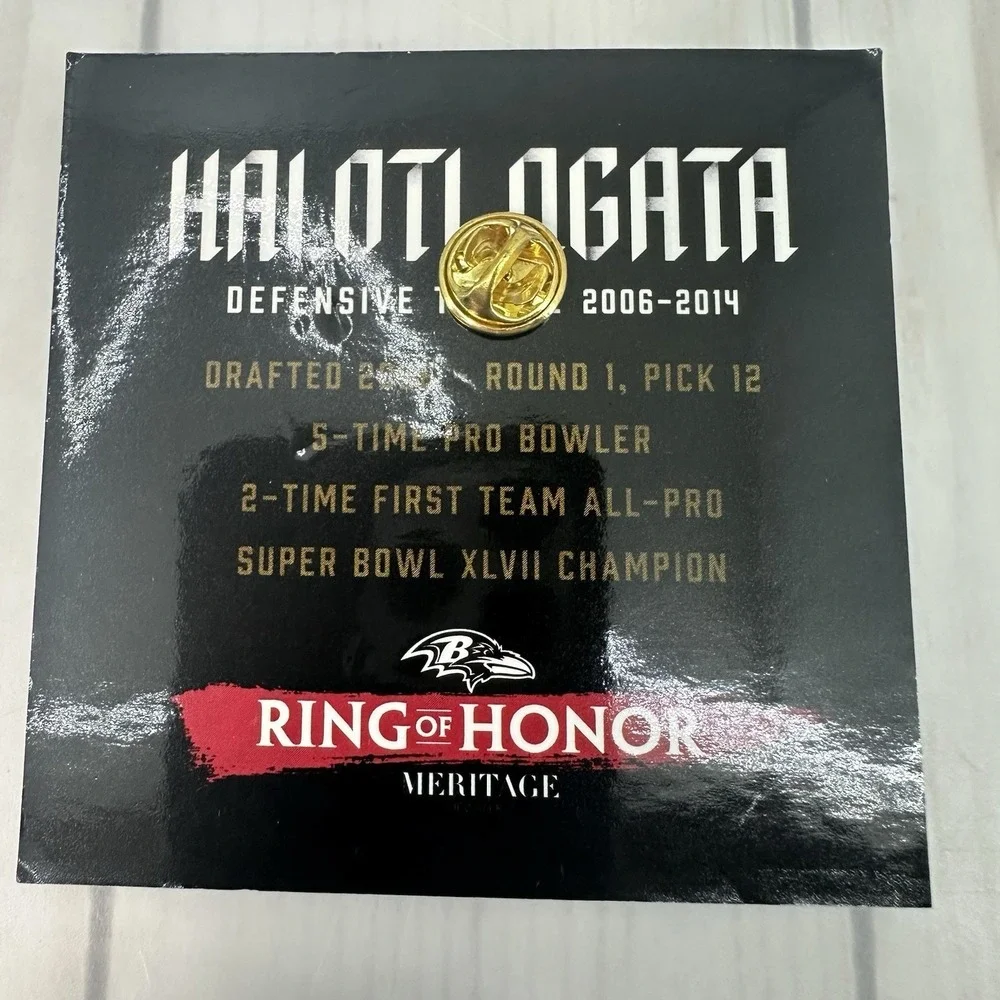 Haloti Ngata Baltimore Ravens Ring of Honor 2021 Pin Meritage NFL #92 Purple